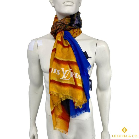 Louis Vuitton - Authenticated Scarf - Cotton Multicolour for Men, Never Worn